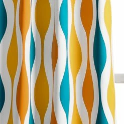 Hot Sale 💯 Lush Decor Mid Century Geo Room Darkening Window Curtain Panel Pair Gold & Gray ✨ -Lush Decor Shop Lush Decor Mid Century Geo Room Darkening Window Curtain Panel Pair 13