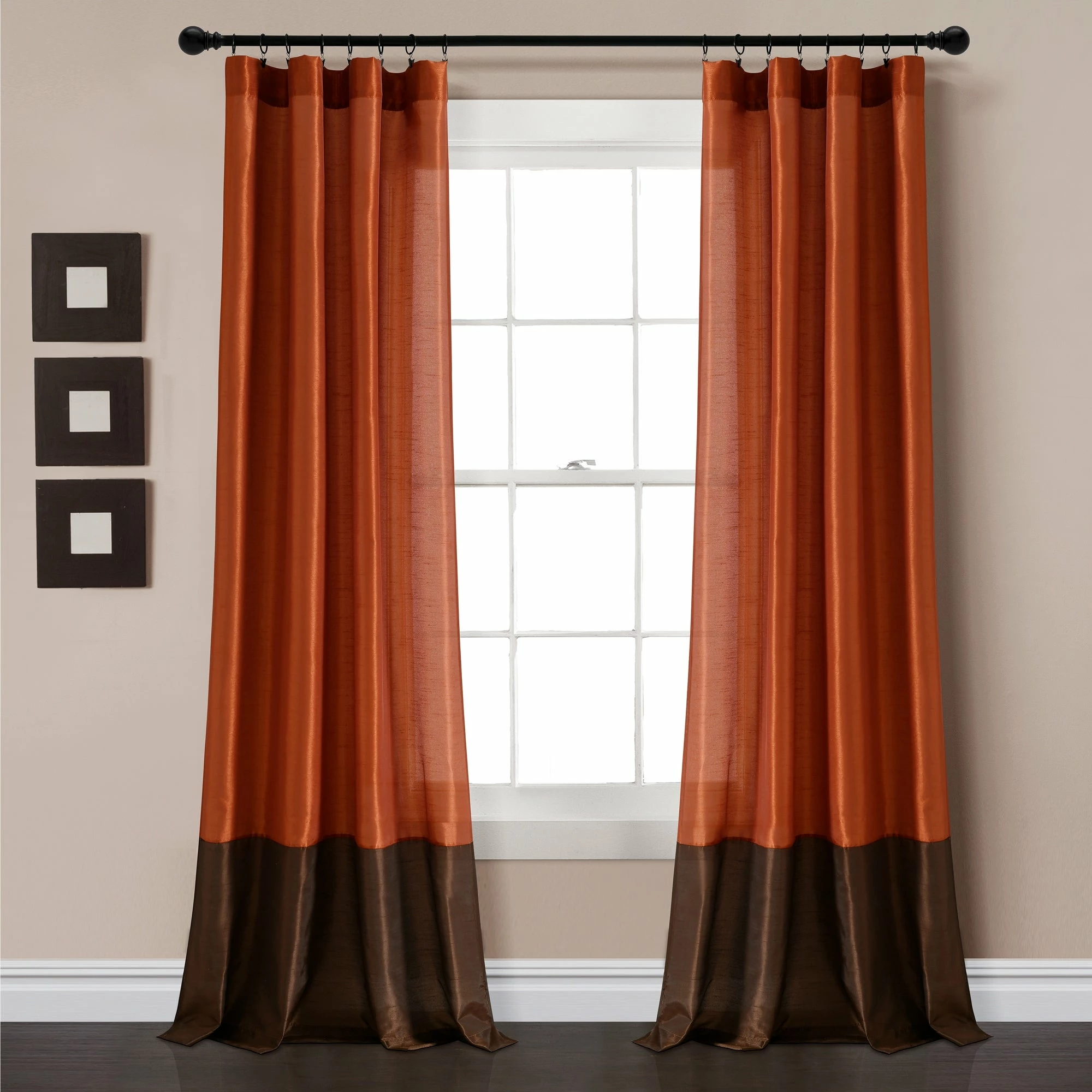Best Sale π Lush Decor Milione Fiori 84-inch Curtain Panels (Set Of 2) Brown/rust β¨ 2 Best Sale π Lush Decor Milione Fiori 84-inch Curtain Panels (Set Of 2) Brown/rust β¨ - Image 2