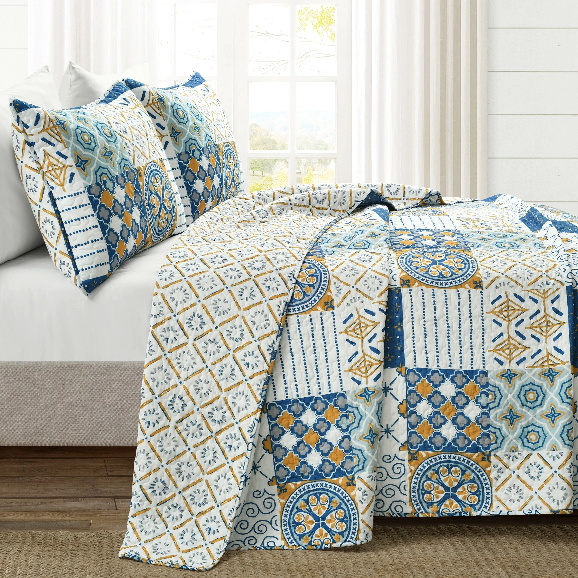Deals 🎉 Lush Decor Monique 3 Piece Reversible Quilt Set 🔥 2 Deals 🎉 Lush Decor Monique 3 Piece Reversible Quilt Set 🔥 - Image 2