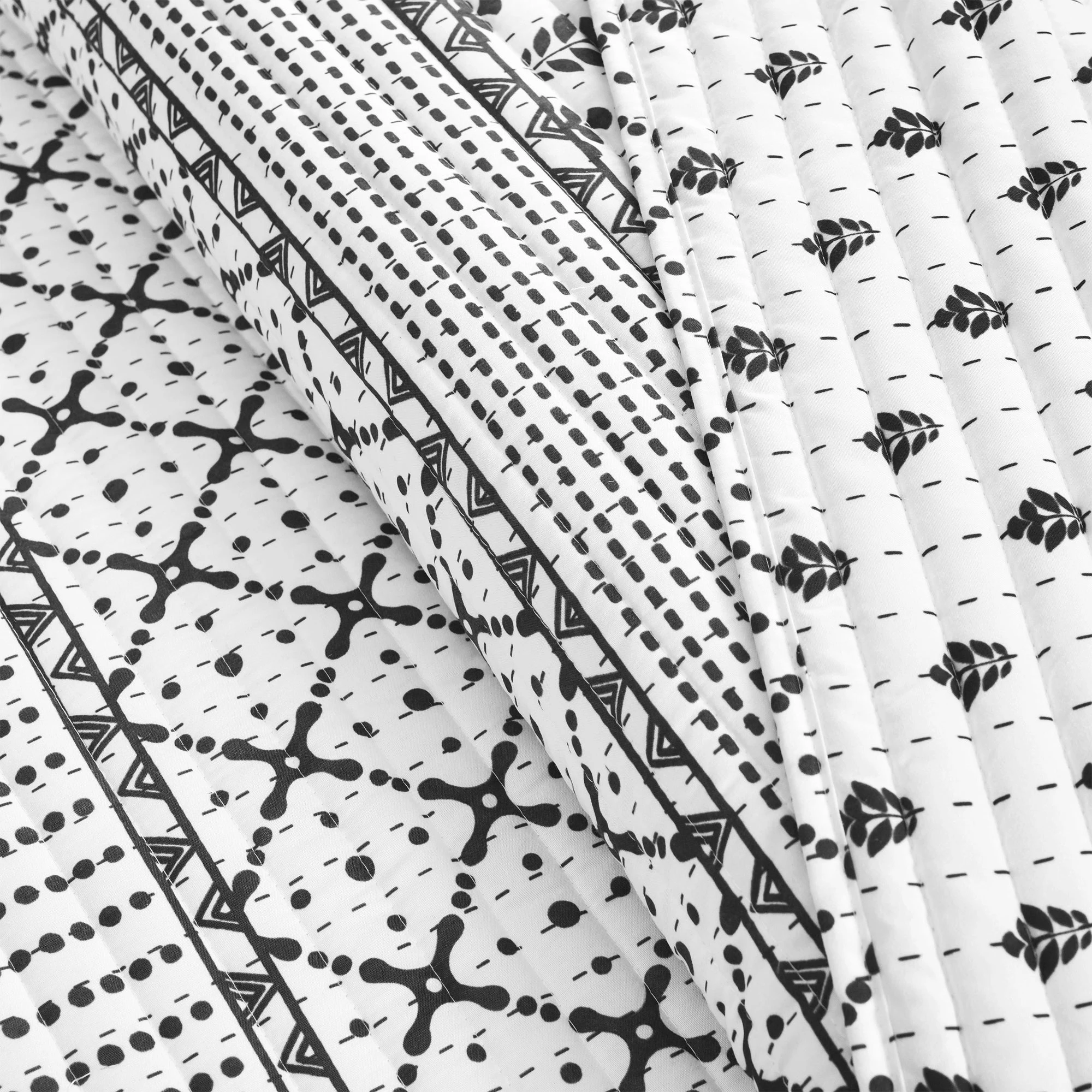 Outlet 𧨠Lush Decor Monique Stripe 3 Piece Quilt Set Navy & White π 4 Outlet 𧨠Lush Decor Monique Stripe 3 Piece Quilt Set Navy & White π - Image 4