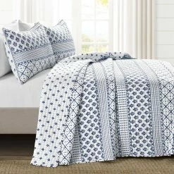 Outlet 𧨠Lush Decor Monique Stripe 3 Piece Quilt Set Navy & White π 22 Outlet 𧨠Lush Decor Monique Stripe 3 Piece Quilt Set Navy & White π -Lush Decor Shop Lush Decor Monique Stripe 3 Piece Quilt Set 8