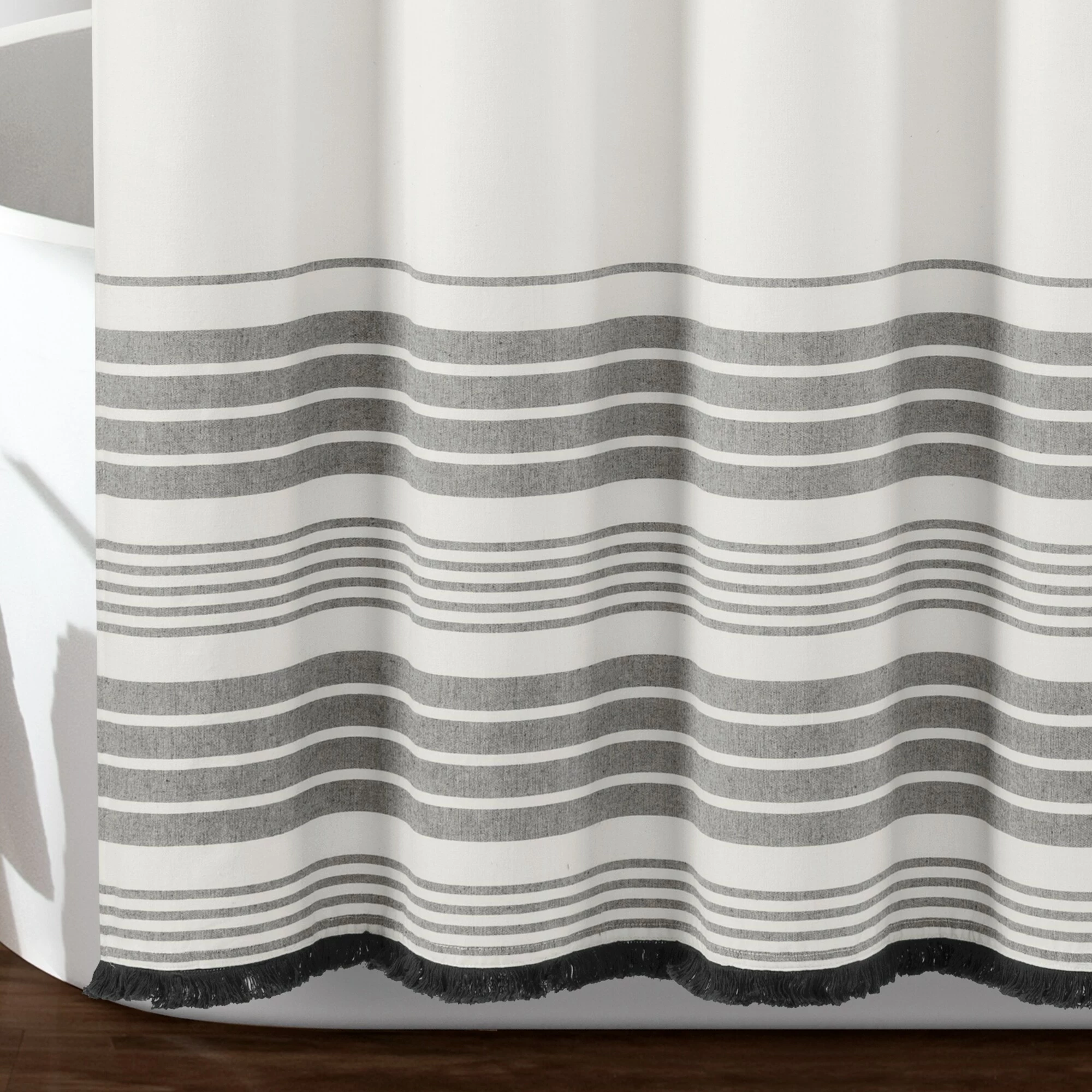 Best deal π₯ Lush Decor Nantucket Yarn Dyed Cotton Tassel Fringe Shower Curtain White/gray π 6 Best deal π₯ Lush Decor Nantucket Yarn Dyed Cotton Tassel Fringe Shower Curtain White/gray π - Image 6