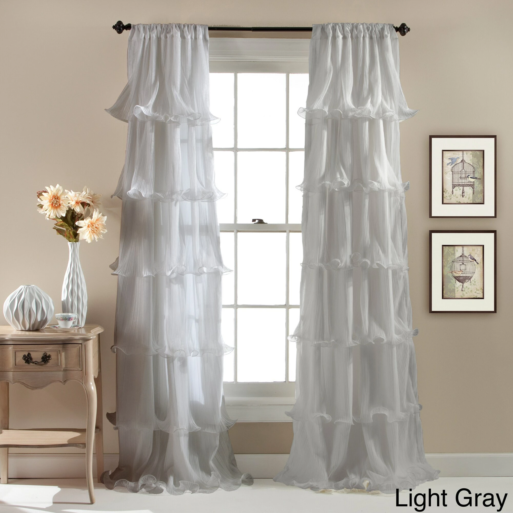 Best Pirce π₯ Lush Decor Nerina Ruffled Single Curtain Panel - 54"w X 84"l - 54"w X 84"l Ivory βοΈ 7 Best Pirce π₯ Lush Decor Nerina Ruffled Single Curtain Panel - 54"w X 84"l - 54"w X 84"l Ivory βοΈ - Image 7
