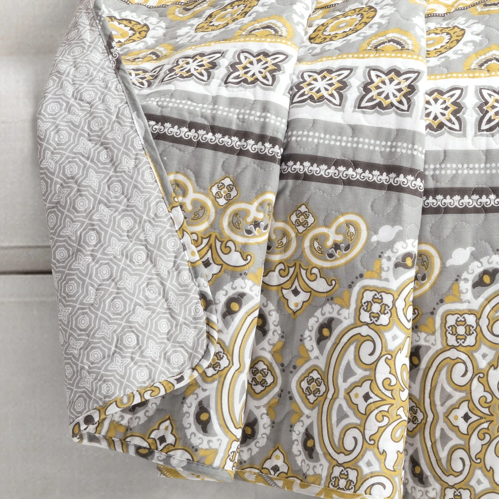 Wholesale π― Lush Decor Nesco Throw Blanket Yellow & Gray π 7 Wholesale π― Lush Decor Nesco Throw Blanket Yellow & Gray π - Image 7