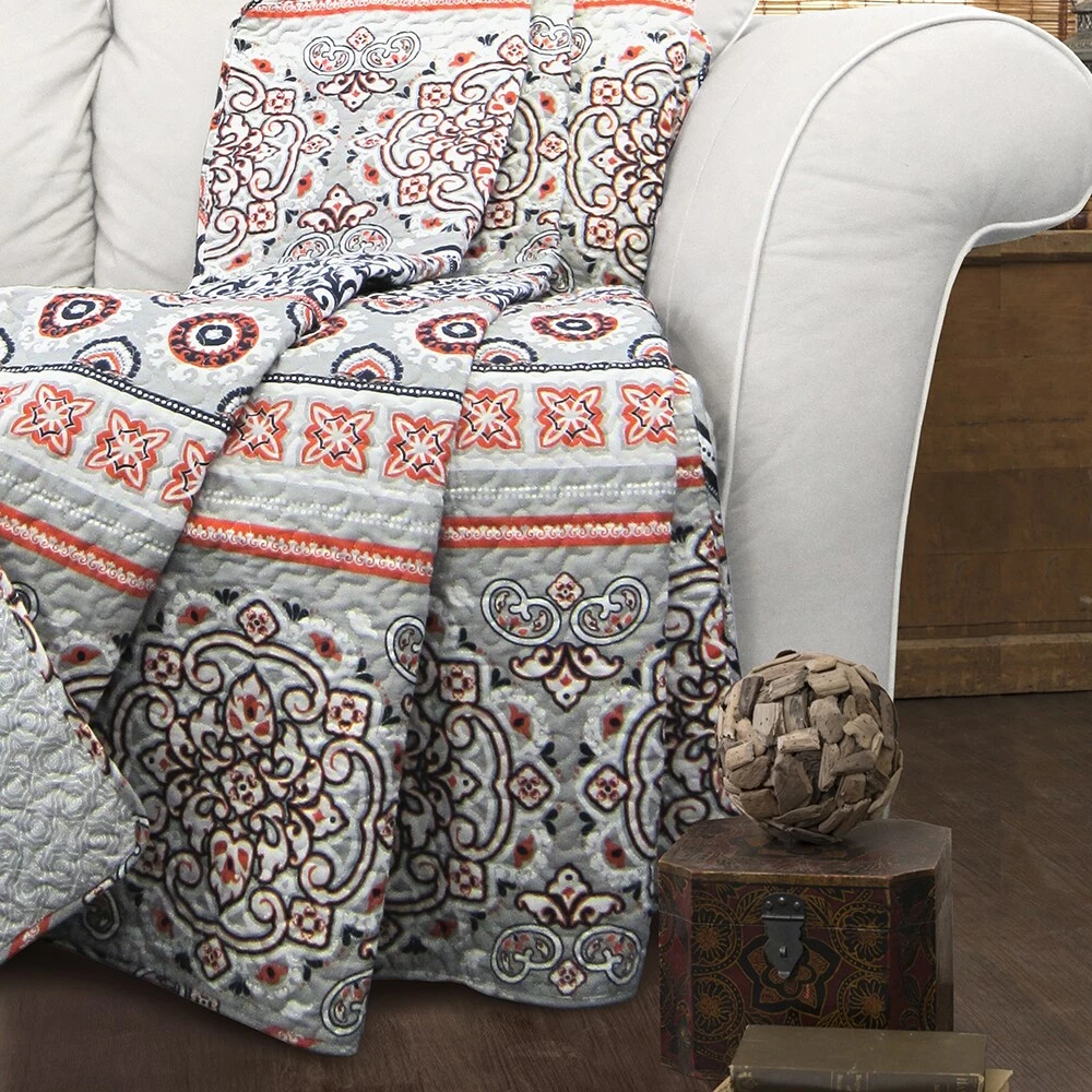 Wholesale π― Lush Decor Nesco Throw Blanket Yellow & Gray π 2 Wholesale π― Lush Decor Nesco Throw Blanket Yellow & Gray π - Image 2