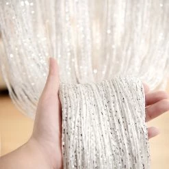 Lush Decor Shop -Lush Decor Shop Lush Decor Night Sky String Thread Grommet Room Divider Doorway Wedding Window Curtain Panel 1