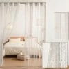 Hot Sale 💯 Lush Decor Night Sky String Thread Grommet Room Divider/Doorway/Wedding Window Curtain Panel White 👍