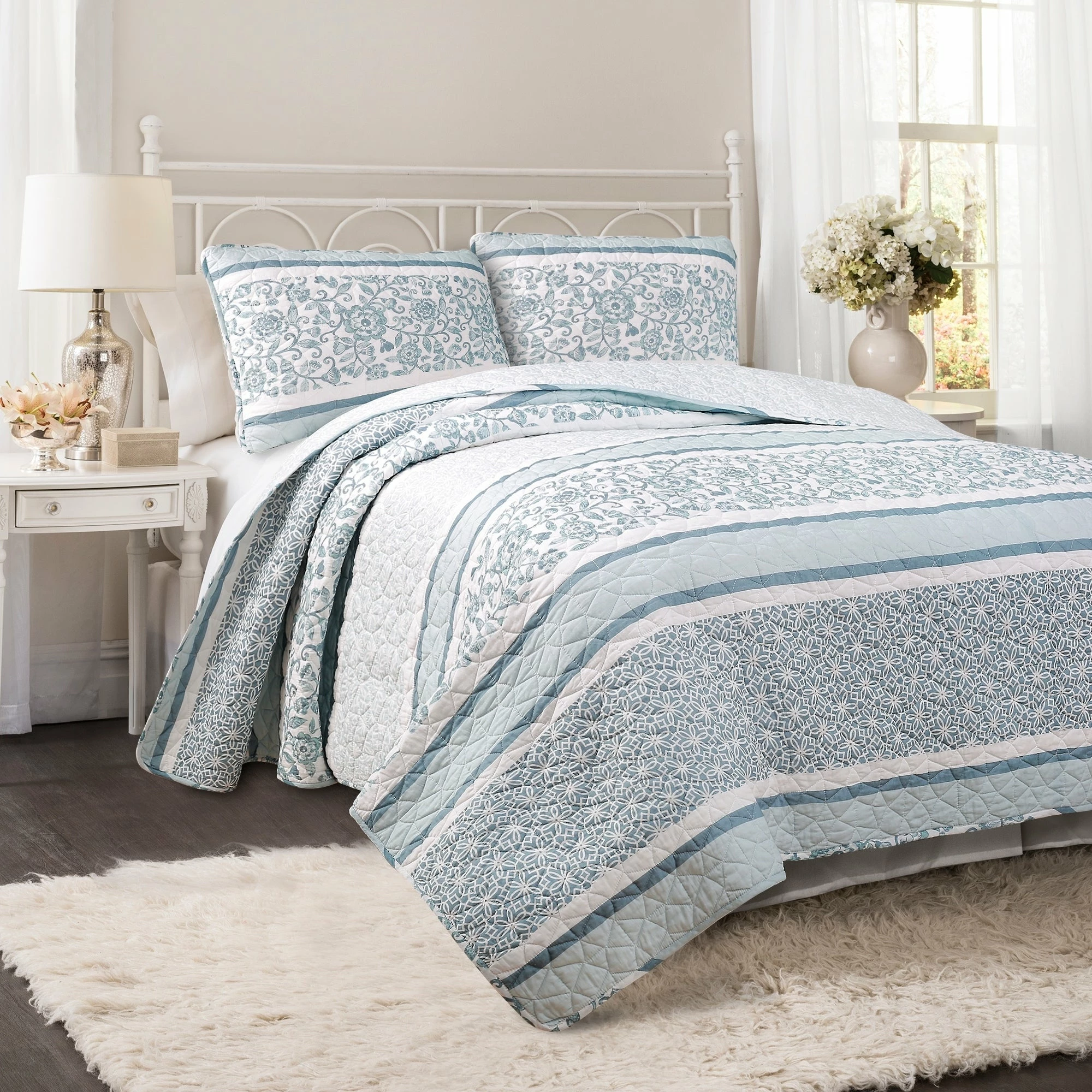 New ✔️ Lush Decor Nisha 3-piece Quilt Set ✔️ 2 New ✔️ Lush Decor Nisha 3-piece Quilt Set ✔️ - Image 2