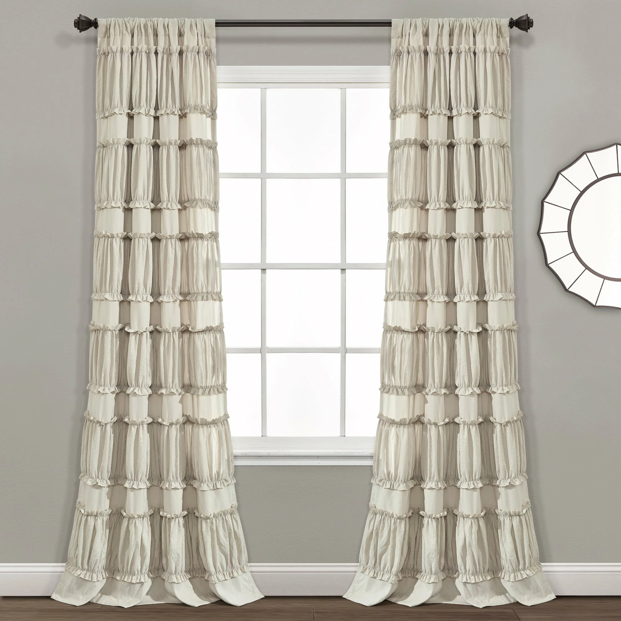 Promo β¨ Lush Decor Nova Ruffle Window Curtain Panel Pair Ivory π 9 Promo β¨ Lush Decor Nova Ruffle Window Curtain Panel Pair Ivory π - Image 9