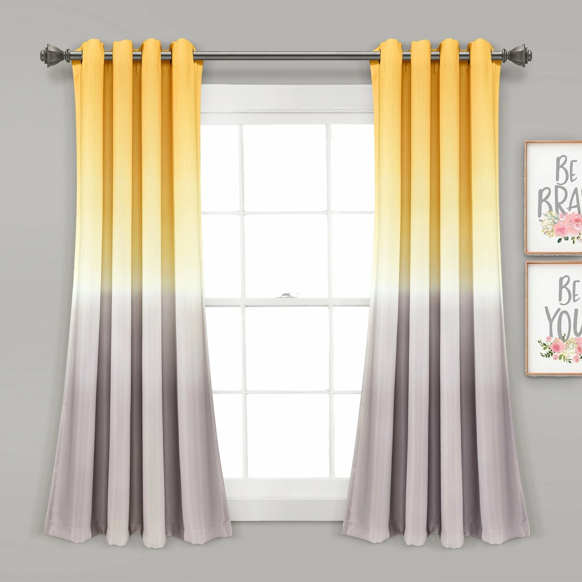 Coupon ✨ Lush Decor Ombre Fiesta Room Darkening Window Curtain Panel Pair Aqua ❤️ 2 Coupon ✨ Lush Decor Ombre Fiesta Room Darkening Window Curtain Panel Pair Aqua ❤️ - Image 2