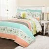 Best Pirce ❤️ Lush Decor Owl Stripe Quilt Set 🧨