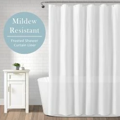 Cheap 👍 Lush Decor Peva Frosted Mildew Resistant Shower Curtain Liner With Grommets White Single 🛒