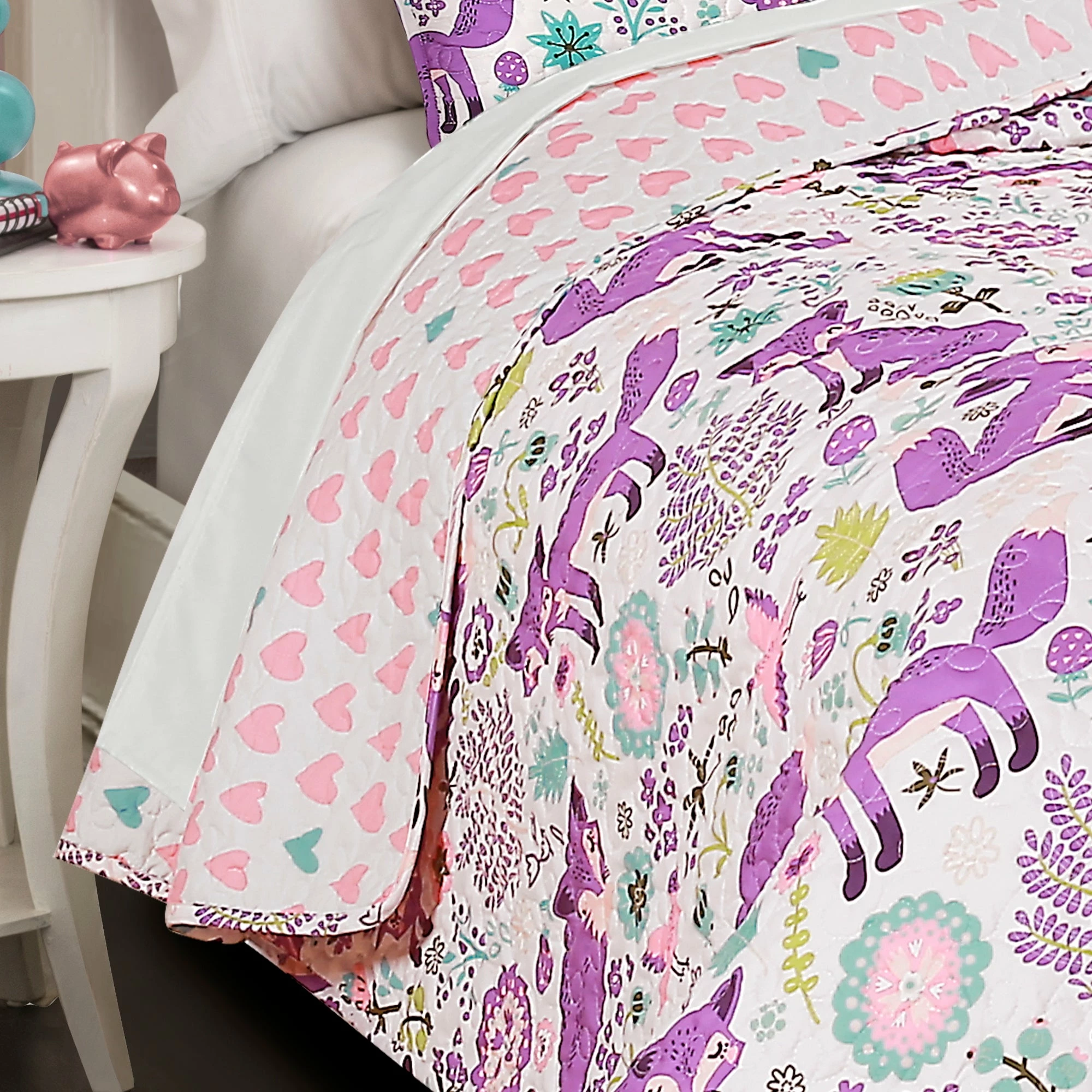 Promo π Lush Decor Pixie Fox 4-piece Quilt Set Navy π₯ 4 Promo π Lush Decor Pixie Fox 4-piece Quilt Set Navy π₯ - Image 4