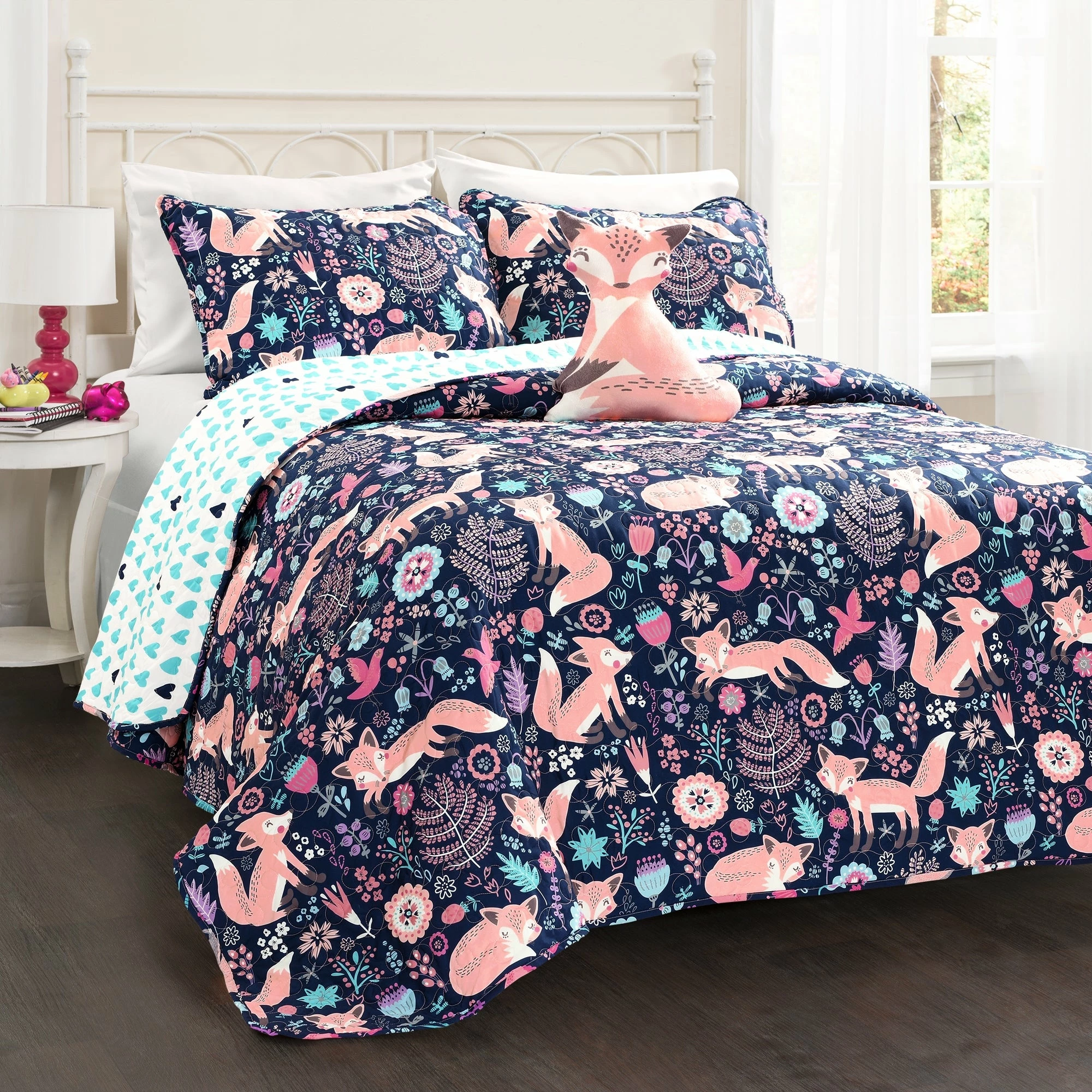 Promo π Lush Decor Pixie Fox 4-piece Quilt Set Navy π₯ 11 Promo π Lush Decor Pixie Fox 4-piece Quilt Set Navy π₯ - Image 11
