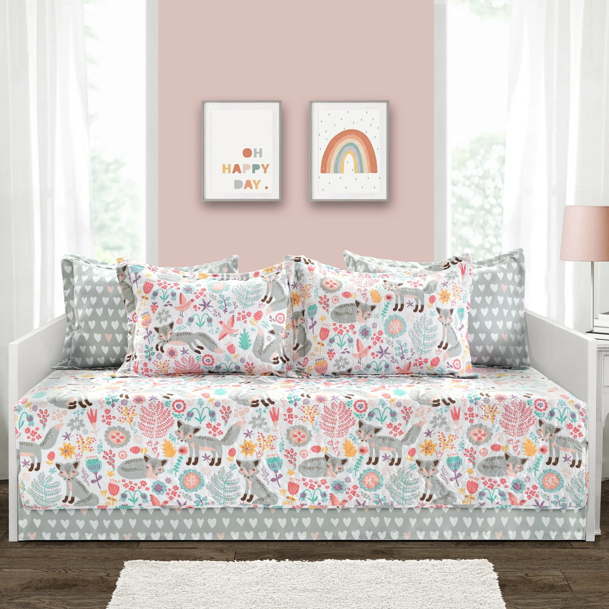 New ⌛ Lush Decor Pixie Fox 6-piece Daybed Cover Set ❤️ 1 New ⌛ Lush Decor Pixie Fox 6-piece Daybed Cover Set ❤️