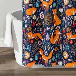 Hot Sale ❤️ Lush Decor Pixie Fox Shower Curtain Navy 💯 -Lush Decor Shop Lush Decor Pixie Fox Shower Curtain 4