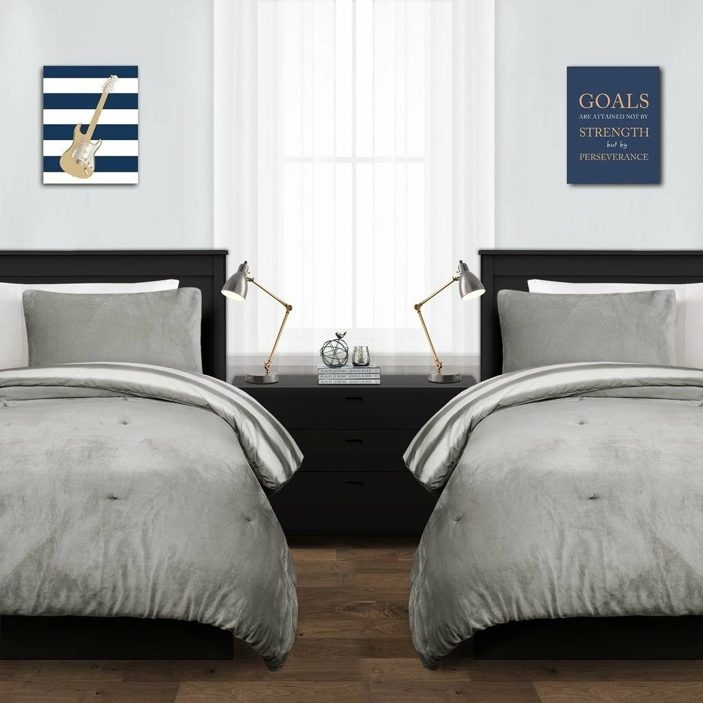 Best Sale π Lush Decor Plush Stripe Comforter Set π 2 Best Sale π Lush Decor Plush Stripe Comforter Set π - Image 2