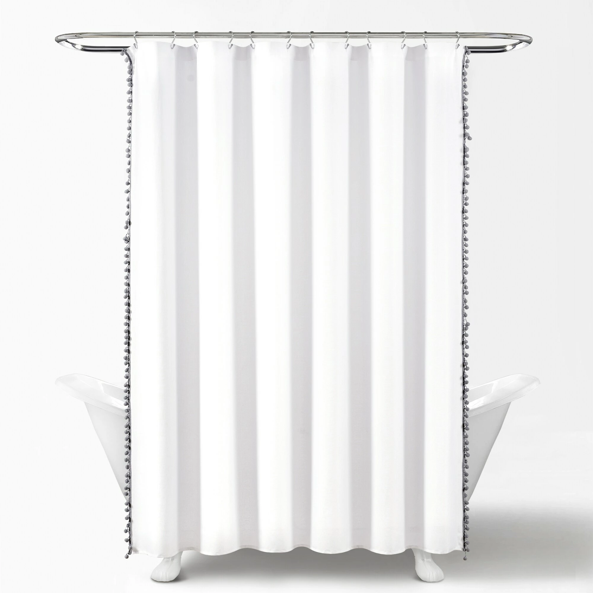 Budget π Lush Decor Pom Pom Shower Curtain Multi π 11 Budget π Lush Decor Pom Pom Shower Curtain Multi π - Image 11