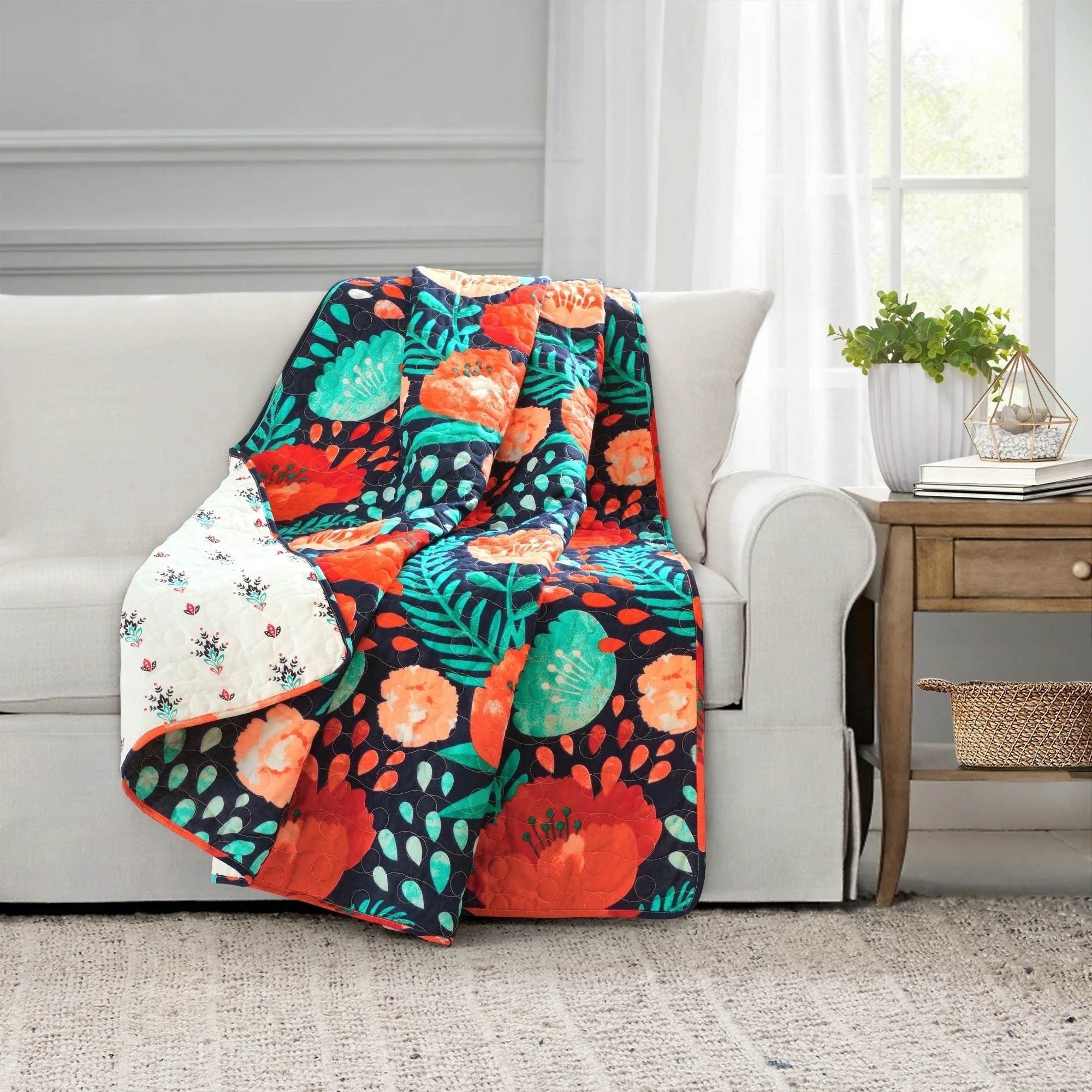Best reviews of π― Lush Decor Poppy Garden Throw Blanket Navy π 5 Best reviews of π― Lush Decor Poppy Garden Throw Blanket Navy π - Image 5