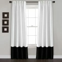 New 👍 Lush Decor Prima Back Tab/Rod Pocket Window Curtain Panels Set - 84" X 54" Brown/rust 🎉