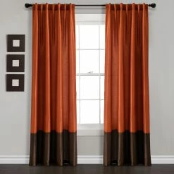 New 👍 Lush Decor Prima Back Tab/Rod Pocket Window Curtain Panels Set - 84" X 54" Brown/rust 🎉 -Lush Decor Shop Lush Decor Prima Back Tab Rod Pocket Window Curtain Panels Set 9