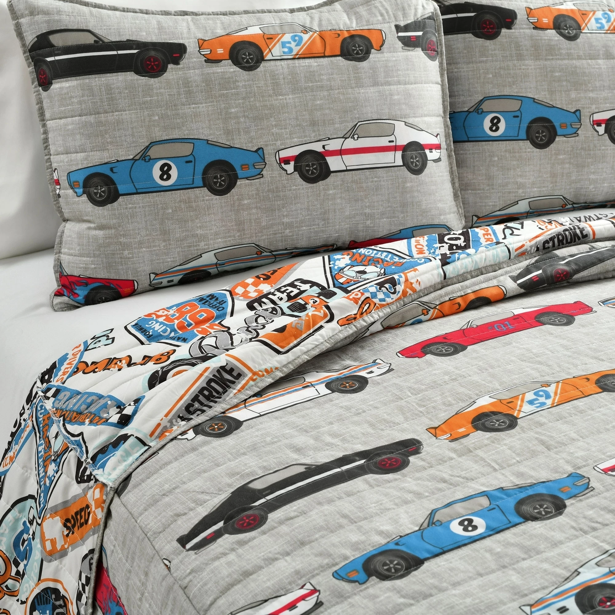 Brand new β¨ Lush Decor Race Cars Bedspread Set Blue & Orange π 8 Brand new β¨ Lush Decor Race Cars Bedspread Set Blue & Orange π - Image 8