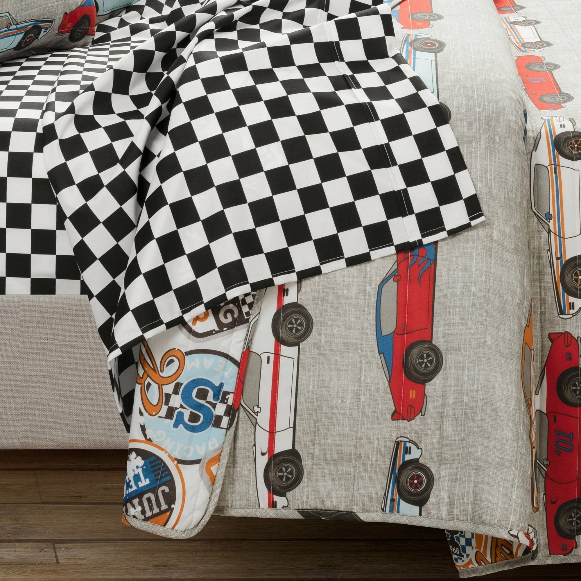 Promo βοΈ Lush Decor Race Cars Soft Reversible Oversized Quilt π₯ 6 Promo βοΈ Lush Decor Race Cars Soft Reversible Oversized Quilt π₯ - Image 6