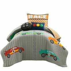 Flash Sale 🥰 Lush Decor Racing Cars Reversible Oversized Quilt Set White 🎉 -Lush Decor Shop Lush Decor Racing Cars Reversible Oversized Quilt Set 1