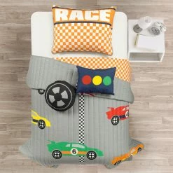 Flash Sale 🥰 Lush Decor Racing Cars Reversible Oversized Quilt Set White 🎉 -Lush Decor Shop Lush Decor Racing Cars Reversible Oversized Quilt Set 3