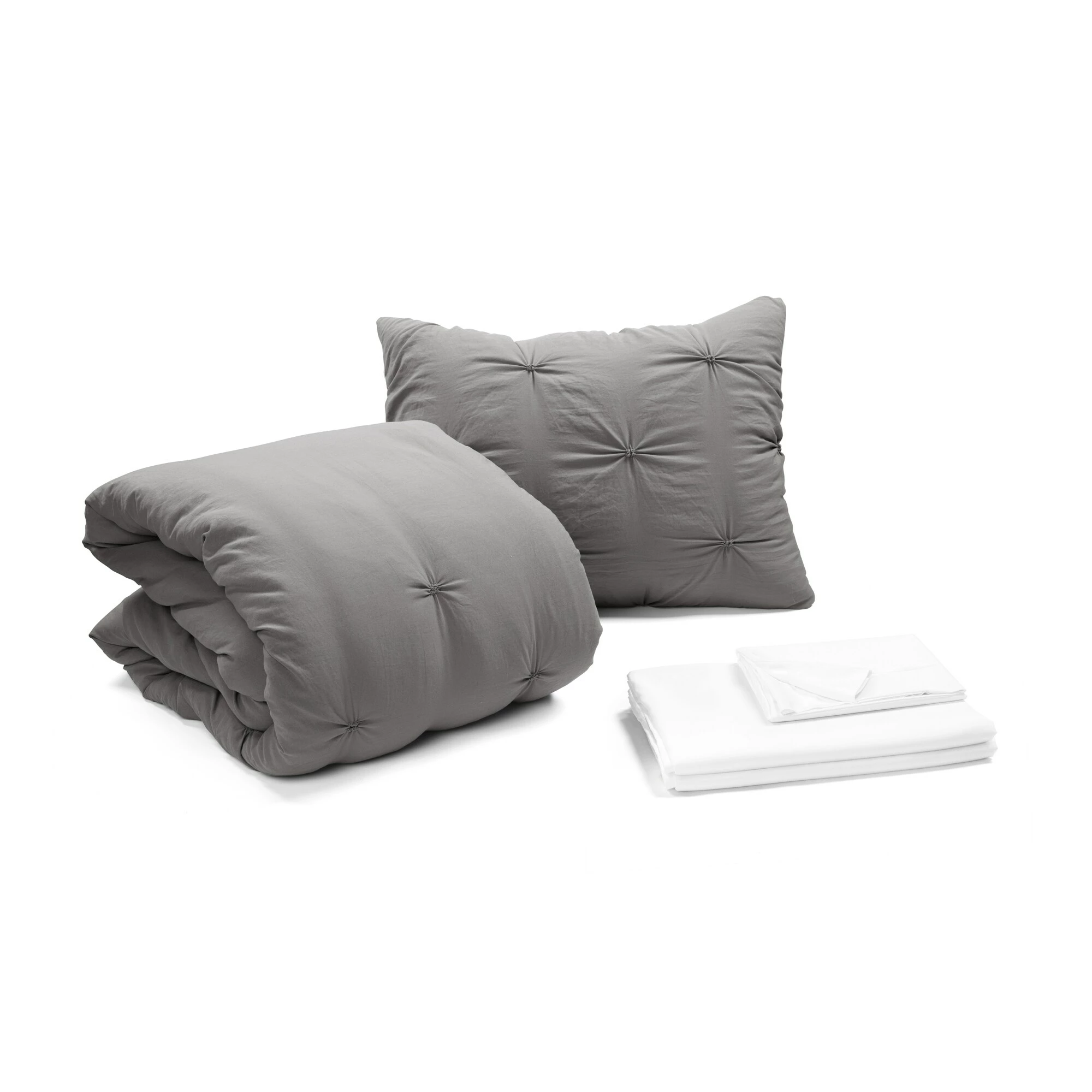 Coupon 🛒 Lush Decor Ravello Pintuck BIAB Soft Reversible Printed Comforter With Sheet Gray 😍 9 Coupon 🛒 Lush Decor Ravello Pintuck BIAB Soft Reversible Printed Comforter With Sheet Gray 😍 - Image 9