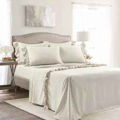 Promo 🎁 Lush Decor Reyna Ruffle Sheet Set Wheat 💯 25 Promo 🎁 Lush Decor Reyna Ruffle Sheet Set Wheat 💯 -Lush Decor Shop Lush Decor Reyna Ruffle Sheet Set 10