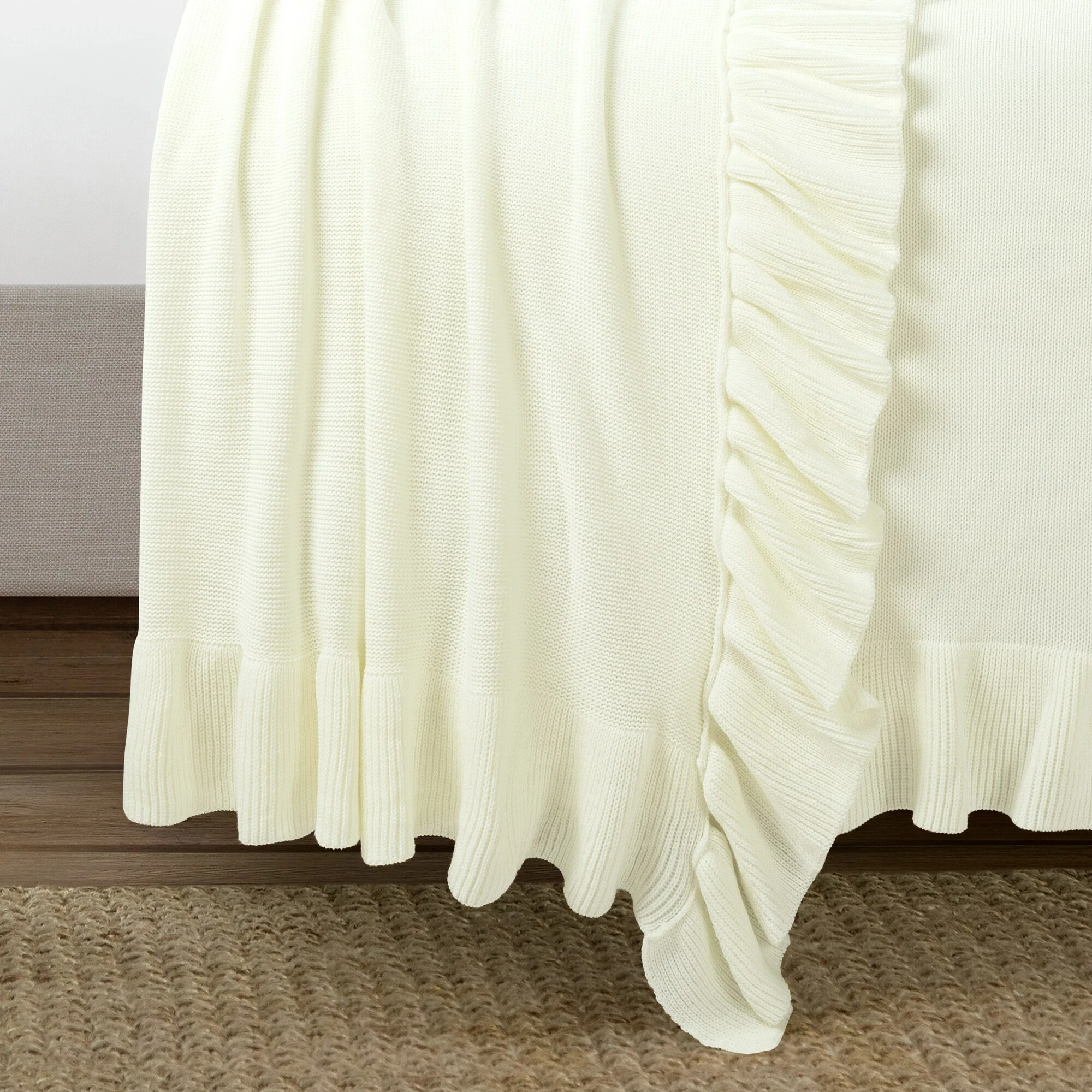 Coupon β Lush Decor Reyna Soft Knitted Ruffle All-Season Oversized Blanket/Coverlet Ivory π― 2 Coupon β Lush Decor Reyna Soft Knitted Ruffle All-Season Oversized Blanket/Coverlet Ivory π― - Image 2