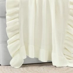 Best Sale 🧨 Lush Decor Reyna Soft Knitted Ruffle Baby/Toddler All-Season Blanket - 40" X 30" White 🔔 -Lush Decor Shop Lush Decor Reyna Soft Knitted Ruffle Baby Toddler All Season Blanket 2