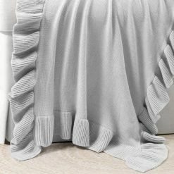 Best Sale 🧨 Lush Decor Reyna Soft Knitted Ruffle Baby/Toddler All-Season Blanket - 40" X 30" White 🔔 -Lush Decor Shop Lush Decor Reyna Soft Knitted Ruffle Baby Toddler All Season Blanket 8