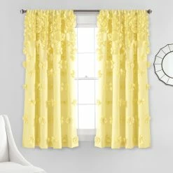 Cheap ⌛ Lush Decor Riley Hand Crafted Window Curtain Single Panel ⭐