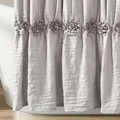 Flash Sale ❤️ Lush Decor Rosettes Shower Curtain Gray 🎉 -Lush Decor Shop Lush Decor Rosettes Shower Curtain 2