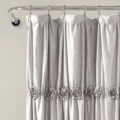 Flash Sale ❤️ Lush Decor Rosettes Shower Curtain Gray 🎉 -Lush Decor Shop Lush Decor Rosettes Shower Curtain 4