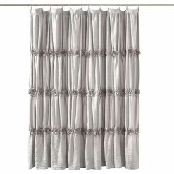 Flash Sale ❤️ Lush Decor Rosettes Shower Curtain Gray 🎉 -Lush Decor Shop Lush Decor Rosettes Shower Curtain 5