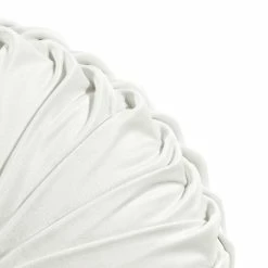 Hot Sale 🥰 Lush Decor Pleated Soft Velvet Round Decorative Pillow White 🧨 -Lush Decor Shop Lush Decor Round Pleated Soft Velvet Decorative Pillow 3