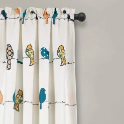Top 10 🎉 Lush Decor Rowley Birds Room Darkening Curtain Panel Pair Blue 🛒 -Lush Decor Shop Lush Decor Rowley Birds Light Filtering Curtain Panel Pair 1