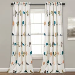 Top 10 🎉 Lush Decor Rowley Birds Room Darkening Curtain Panel Pair Blue 🛒 -Lush Decor Shop Lush Decor Rowley Birds Light Filtering Curtain Panel Pair