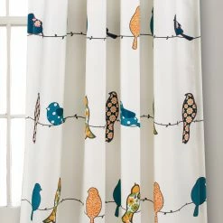Top 10 🎉 Lush Decor Rowley Birds Room Darkening Curtain Panel Pair Blue 🛒 -Lush Decor Shop Lush Decor Rowley Birds Light Filtering Curtain Panel Pair 3