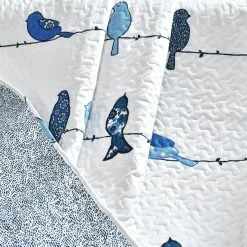 Wholesale ⭐ Lush Decor Rowley Birds Throw Blanket Navy 🛒 -Lush Decor Shop Lush Decor Rowley Birds Throw Blanket 12