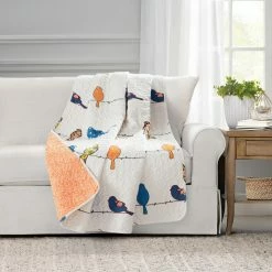 Wholesale ⭐ Lush Decor Rowley Birds Throw Blanket Navy 🛒