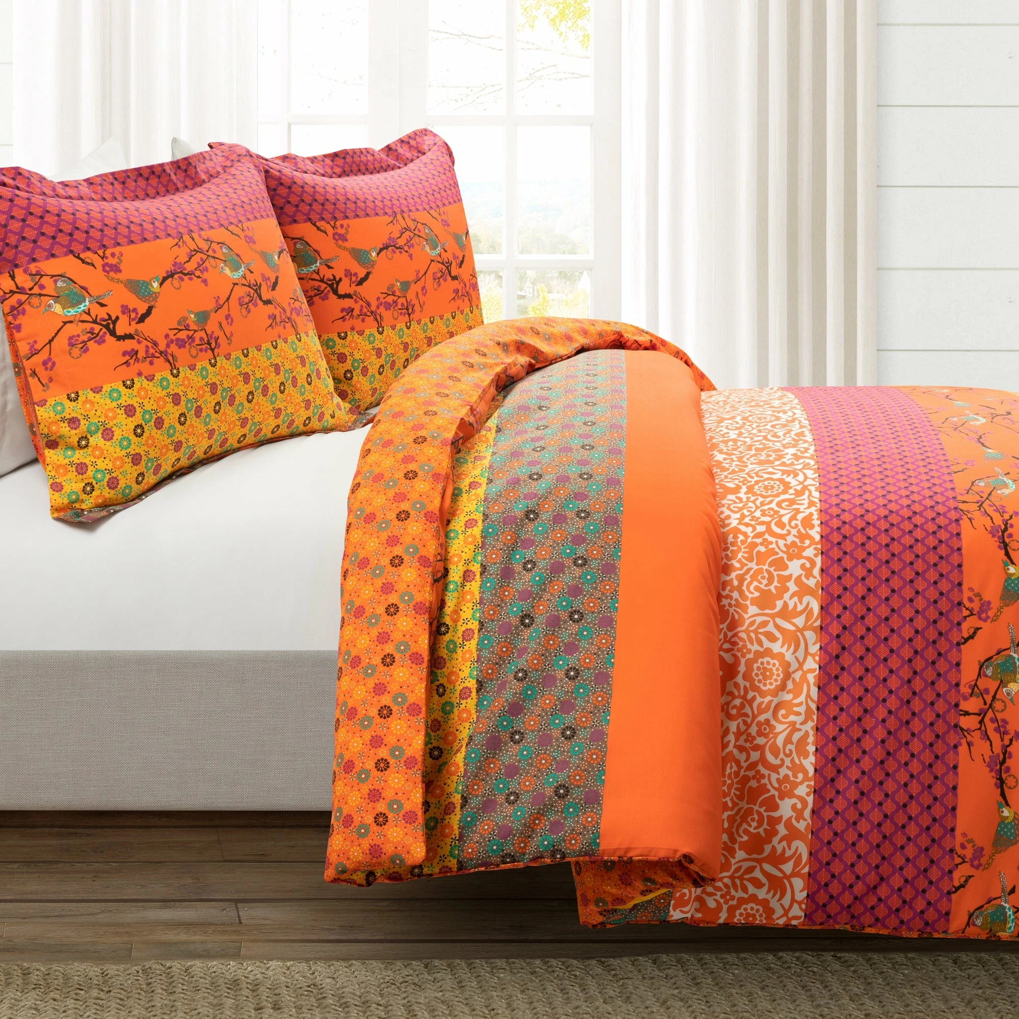 Best deal ๐ Lush Decor Royal Empire Reversible Cotton Duvet Cover 3 Piece Set Tangerine ๐ 1 Best deal ๐ Lush Decor Royal Empire Reversible Cotton Duvet Cover 3 Piece Set Tangerine ๐