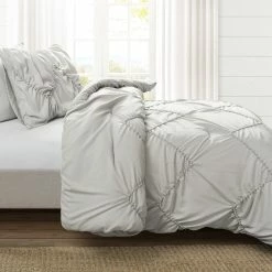 Budget 😉 Lush Decor Ruched Chevron Comforter Set Light Gray ⭐ -Lush Decor Shop Lush Decor Ruched Chevron Comforter Set 13