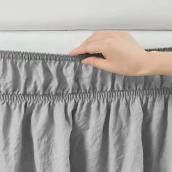 Best Sale 🔔 Lush Decor Ruched Ruffle Elastic Easy Wrap Around Bedskirt Dark Gray 👍 -Lush Decor Shop Lush Decor Ruched Ruffle Elastic Easy Wrap Around Bedskirt 2