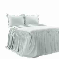 Budget 🎉 Lush Decor Ruffle 👗 Skirt Bedspread Sea Salt 3 Piece Set ✨ -Lush Decor Shop Lush Decor Ruffle Skirt Bedspread Sea Salt 3 Piece Set 1