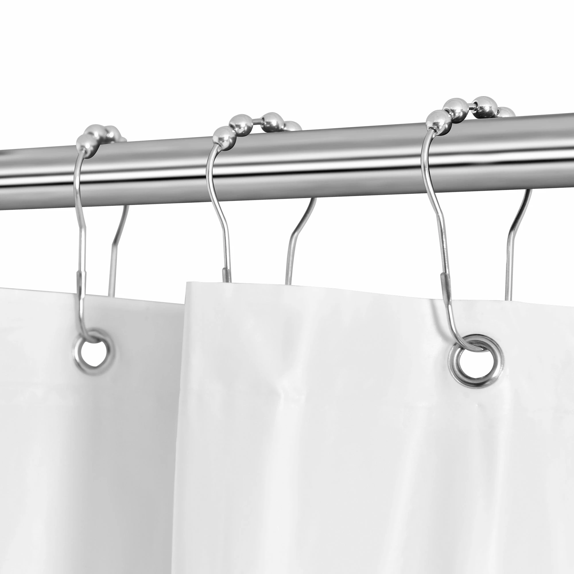 Flash Sale π Lush Decor Rust Resistant Double Glide Metal Shower Curtain Hook Rings Silver 12Piece Set β¨ 2 Flash Sale π Lush Decor Rust Resistant Double Glide Metal Shower Curtain Hook Rings Silver 12Piece Set β¨ - Image 2