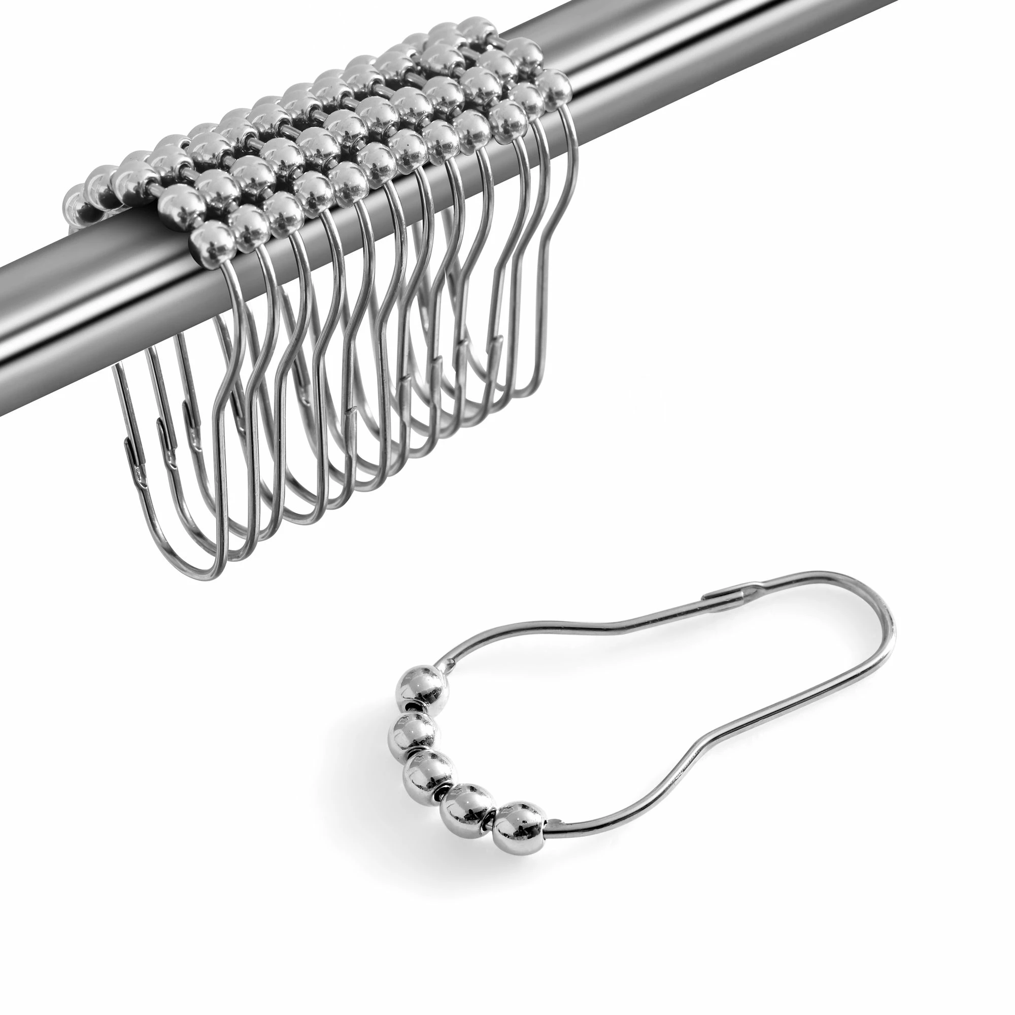 Flash Sale π Lush Decor Rust Resistant Double Glide Metal Shower Curtain Hook Rings Silver 12Piece Set β¨ 1 Flash Sale π Lush Decor Rust Resistant Double Glide Metal Shower Curtain Hook Rings Silver 12Piece Set β¨